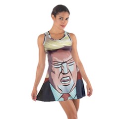 Donald Trump Pop Art President Usa Cotton Racerback Dress by BangZart