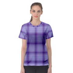 Purple Plaid Original Traditional Women s Sport Mesh Tee