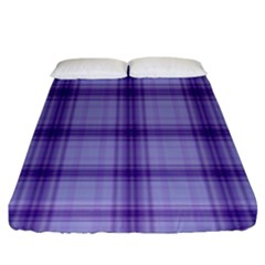 Purple Plaid Original Traditional Fitted Sheet (King Size)