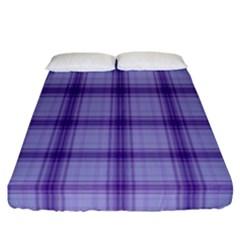 Purple Plaid Original Traditional Fitted Sheet (California King Size)