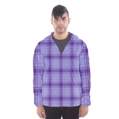 Purple Plaid Original Traditional Hooded Wind Breaker (Men)