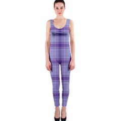 Purple Plaid Original Traditional OnePiece Catsuit