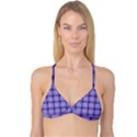 Purple Plaid Original Traditional Reversible Tri Bikini Top View3