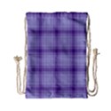 Purple Plaid Original Traditional Drawstring Bag (Small) View2