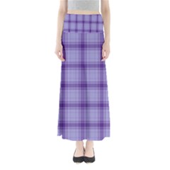 Purple Plaid Original Traditional Full Length Maxi Skirt