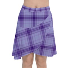 Purple Plaid Original Traditional Chiffon Wrap