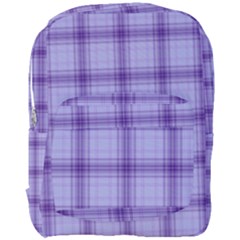 Purple Plaid Original Traditional Full Print Backpack