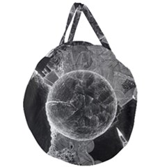 Space Universe Earth Rocket Giant Round Zipper Tote by BangZart