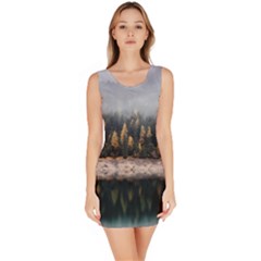 Trees Plants Nature Forests Lake Bodycon Dress by BangZart