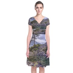 Hintersee Ramsau Berchtesgaden Short Sleeve Front Wrap Dress