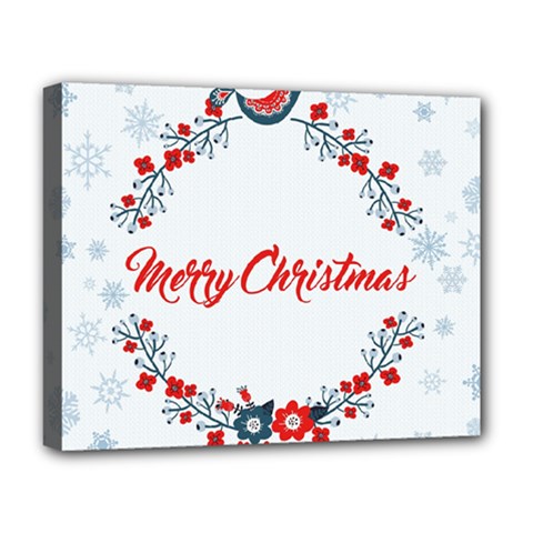 Merry Christmas Christmas Greeting Deluxe Canvas 20  X 16   by BangZart