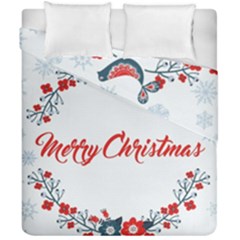 Merry Christmas Christmas Greeting Duvet Cover Double Side (california King Size) by BangZart