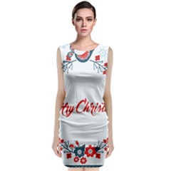 Merry Christmas Christmas Greeting Classic Sleeveless Midi Dress