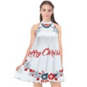 Merry Christmas Christmas Greeting Halter Neckline Chiffon Dress  View1