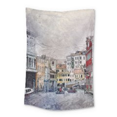 Venice Small Town Watercolor Small Tapestry