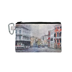 Venice Small Town Watercolor Canvas Cosmetic Bag (small) by BangZart