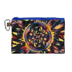 Spiky Abstract Canvas Cosmetic Bag (large) by linceazul