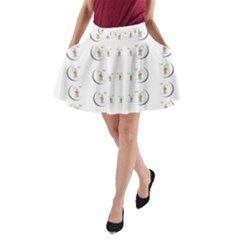 Angels Under The  Sun And Peace Doves A-line Pocket Skirt by pepitasart