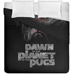 Dawn Of The Planet Of The Pugs Duvet Cover Double Side (king Size) by Bigfootshirtshop