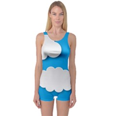 Clouds Sky Background Comic One Piece Boyleg Swimsuit