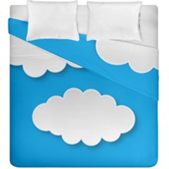 Clouds Sky Background Comic Duvet Cover Double Side (king Size)