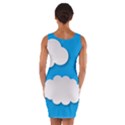 Clouds Sky Background Comic Wrap Front Bodycon Dress View2