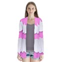 Clouds Sky Pink Comic Background Drape Collar Cardigan View1