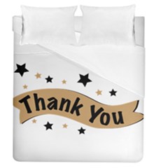 Thank You Lettering Thank You Ornament Banner Duvet Cover (queen Size) by BangZart