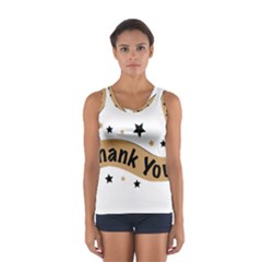 Thank You Lettering Thank You Ornament Banner Sport Tank Top 