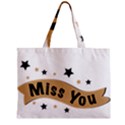 Lettering Miss You Banner Zipper Mini Tote Bag View1