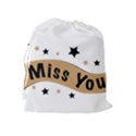 Lettering Miss You Banner Drawstring Pouches (Extra Large) View2