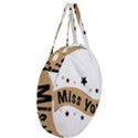 Lettering Miss You Banner Giant Round Zipper Tote View3