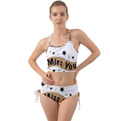 Lettering Miss You Banner Mini Tank Bikini Set by BangZart