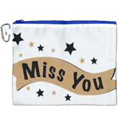 Lettering Miss You Banner Canvas Cosmetic Bag (xxxl)