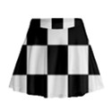 Grid Domino Bank And Black Mini Flare Skirt View1