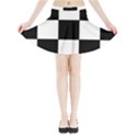 Grid Domino Bank And Black Mini Flare Skirt View3