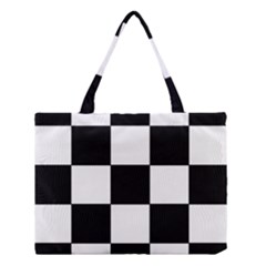 Grid Domino Bank And Black Medium Tote Bag by BangZart