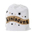 Einladung Lettering Invitation Banner Drawstring Pouches (XXL) View2