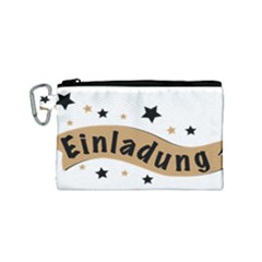 Einladung Lettering Invitation Banner Canvas Cosmetic Bag (small) by BangZart