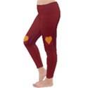 Heart Red Yellow Love Card Design Classic Winter Leggings View2