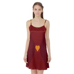 Heart Red Yellow Love Card Design Satin Night Slip