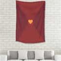 Heart Red Yellow Love Card Design Small Tapestry View2