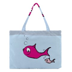 Fish Swarm Meeresbewohner Creature Medium Tote Bag by BangZart