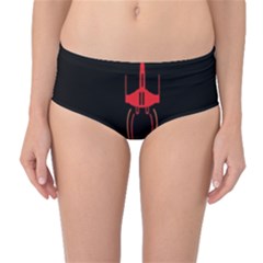 Ship Space Spaceship Mid-Waist Bikini Bottoms