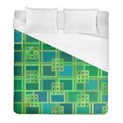 Green Abstract Geometric Duvet Cover (full/ Double Size)