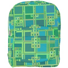 Green Abstract Geometric Full Print Backpack by BangZart