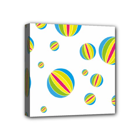 Balloon Ball District Colorful Mini Canvas 4  X 4  by BangZart