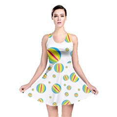 Balloon Ball District Colorful Reversible Skater Dress by BangZart