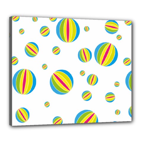 Balloon Ball District Colorful Canvas 24  X 20  by BangZart