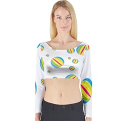 Balloon Ball District Colorful Long Sleeve Crop Top